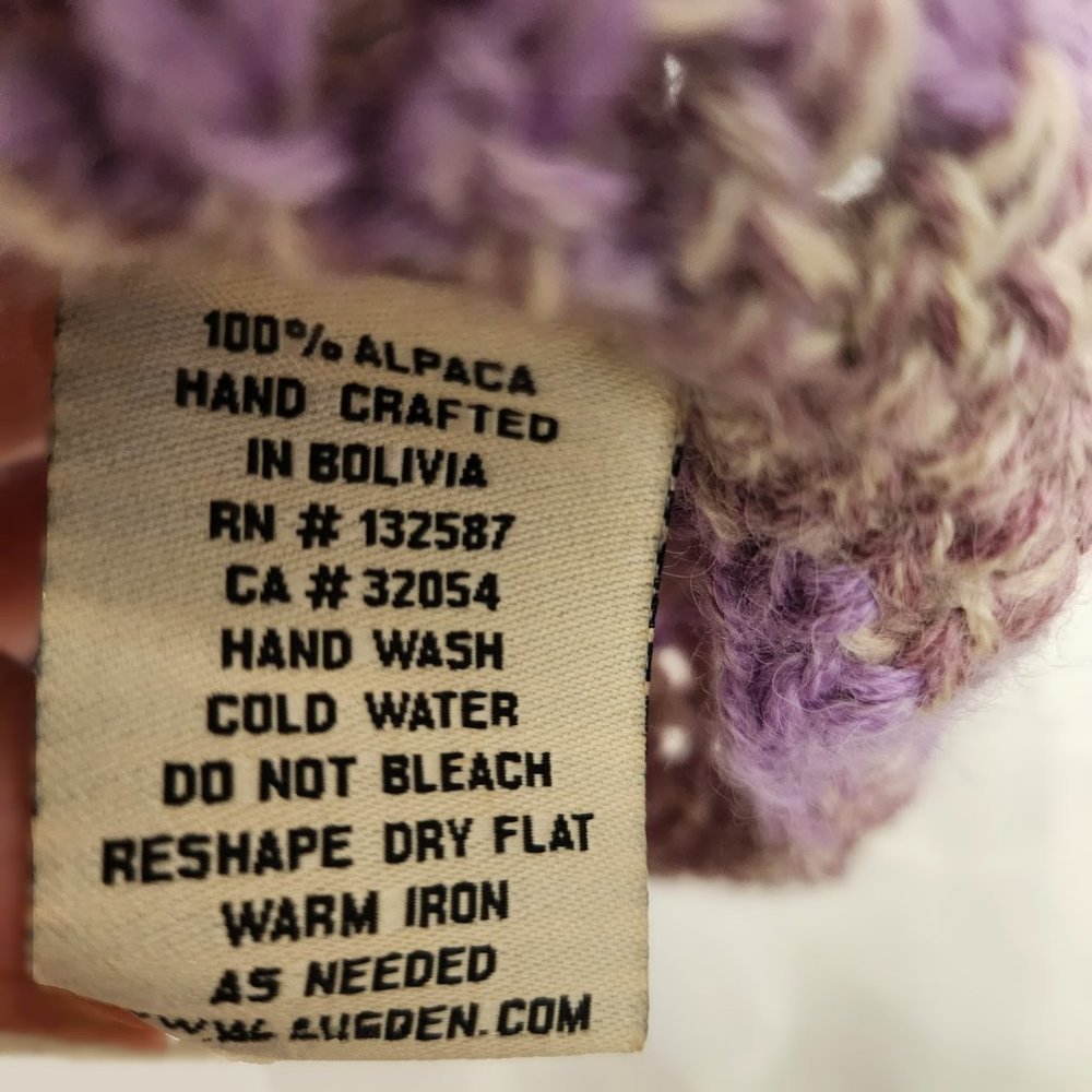 NWT Anthropologie Augden Crocheted Crop Top Sweater Lilac Purple Size Large - Picture 6 of 8